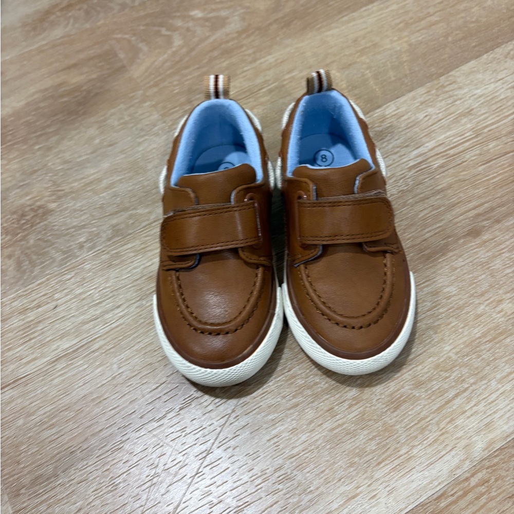 Cat & Jack Brown Hook-and-Loop Kids Casual Shoes size 8T